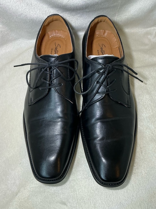 Santino Luciano “Marcello” Black Leather Derby Oxford Dress Shoes Men’s size 12 main image 8